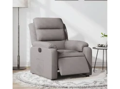 Poltrona elétrica reclinável tecido cinzento-acastanhado SHL674617