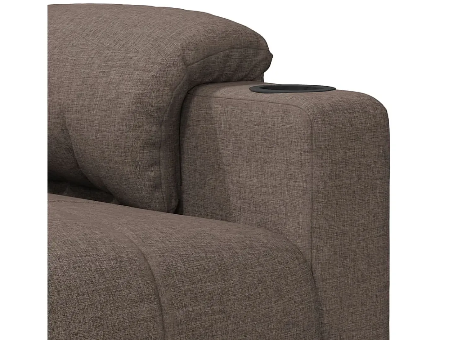 Poltrona elétrica reclinável tecido cinzento-acastanhado SHL85225