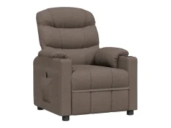 Poltrona elétrica reclinável tecido cinzento-acastanhado SHL85225