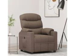 Poltrona elétrica reclinável tecido cinzento-acastanhado SHL85225