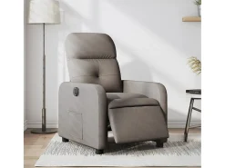 Poltrona elétrica reclinável tecido cinzento-acastanhado SHL849398