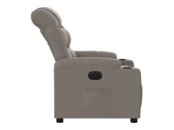 Poltrona elétrica reclinável tecido cinzento-acastanhado SHL775923