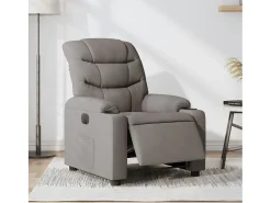 Poltrona elétrica reclinável tecido cinzento-acastanhado SHL775923