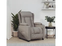 Poltrona elétrica reclinável tecido cinzento-acastanhado SHL541210