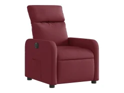 Poltrona elétrica reclinável tecido vermelho tinto PT282230