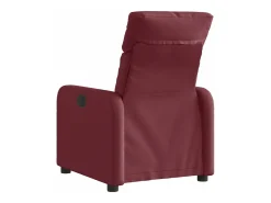 Poltrona elétrica reclinável tecido vermelho tinto PT282230