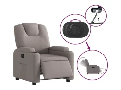 Poltrona elétrica reclinável tecido cinzento-acastanhado SHL845750
