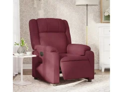 Poltrona elétrica reclinável tecido vermelho tinto SHL287973