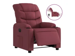 Poltrona elétrica reclinável tecido vermelho tinto PT387984