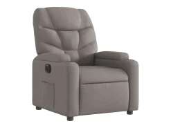 Poltrona elétrica reclinável tecido cinzento-acastanhado SHL991934