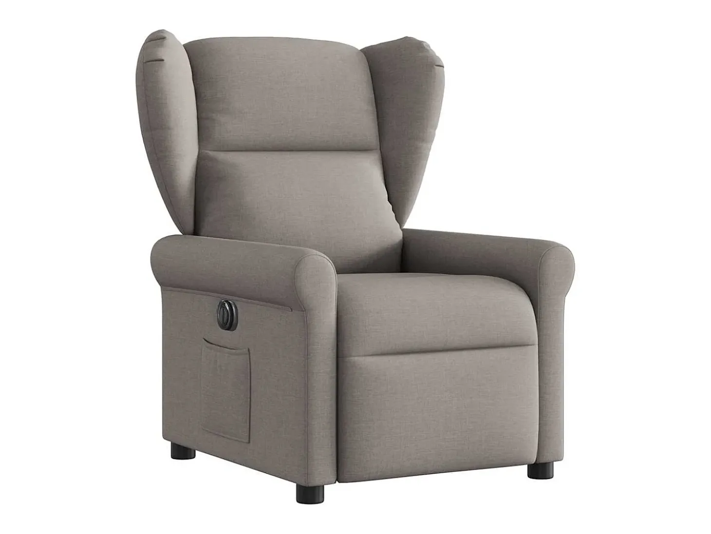 Poltrona elétrica reclinável tecido cinzento-acastanhado SHL598345