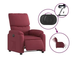 Poltrona elétrica reclinável tecido vermelho tinto SHL141465