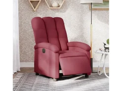 Poltrona elétrica reclinável tecido vermelho tinto SHL264987