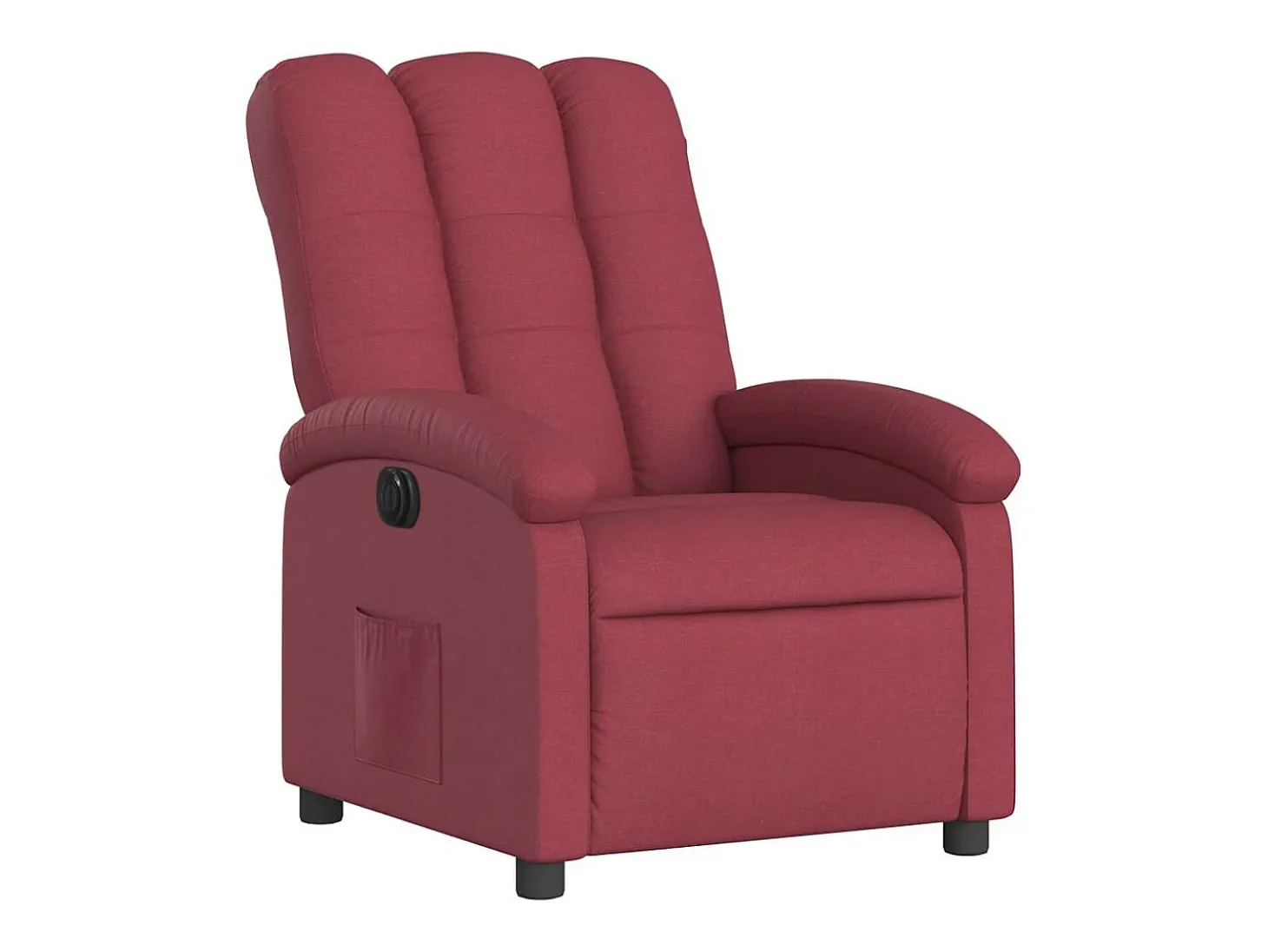 Poltrona elétrica reclinável tecido vermelho tinto SHL264987