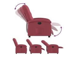 Poltrona elétrica reclinável tecido vermelho tinto SHL264987