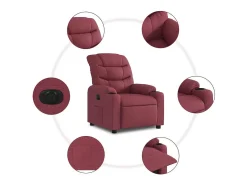 Poltrona elétrica reclinável tecido vermelho tinto SHL265763