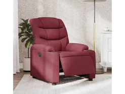 Poltrona elétrica reclinável tecido vermelho tinto SHL265763