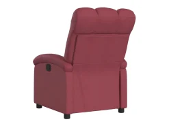 Poltrona elétrica reclinável tecido vermelho tinto PT890102