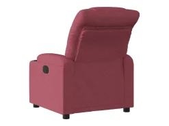 Poltrona elétrica reclinável tecido vermelho tinto