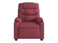 Poltrona elétrica reclinável tecido vermelho tinto