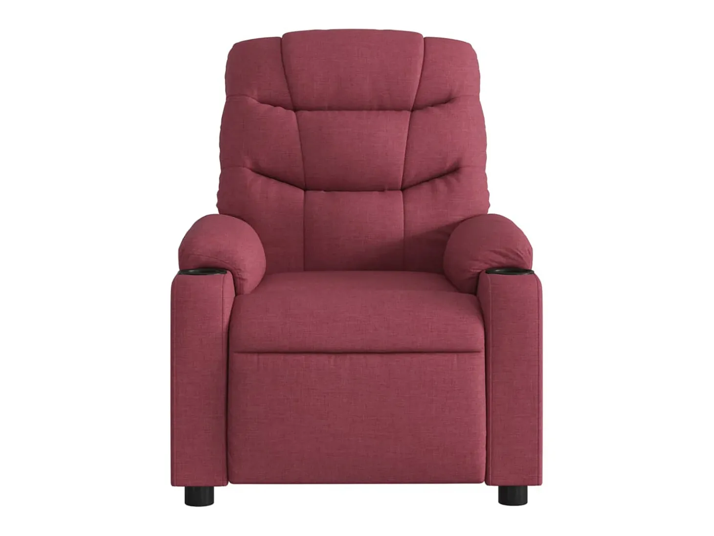 Poltrona elétrica reclinável tecido vermelho tinto