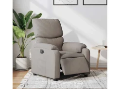 Poltrona elétrica reclinável tecido cinzento-acastanhado SHL81053