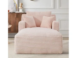 Poltrona em bombazine - Sofá-cama rosa - Não necessita de montagem