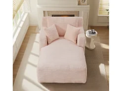 Poltrona em bombazine - Sofá-cama rosa - Não necessita de montagem