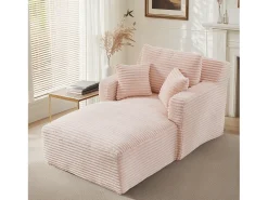 Poltrona em bombazine - Sofá-cama rosa - Não necessita de montagem