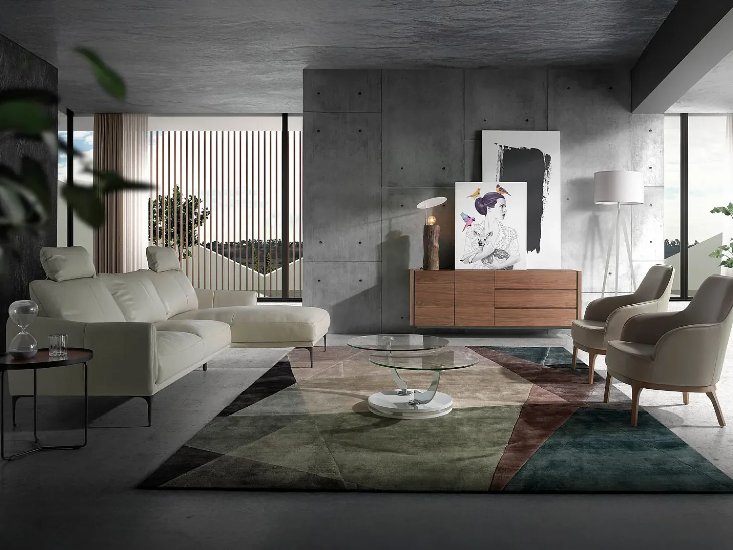 Poltrona em cuoro sintentico cinzento taupe 5043 ANGEL CERDA