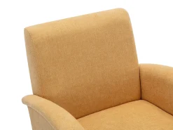 Poltrona em tecido amarelo mostarda estilo contemporâneo MAZARONE