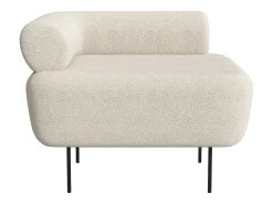 Poltrona em tecido bouclé de cor branco DORIGO
