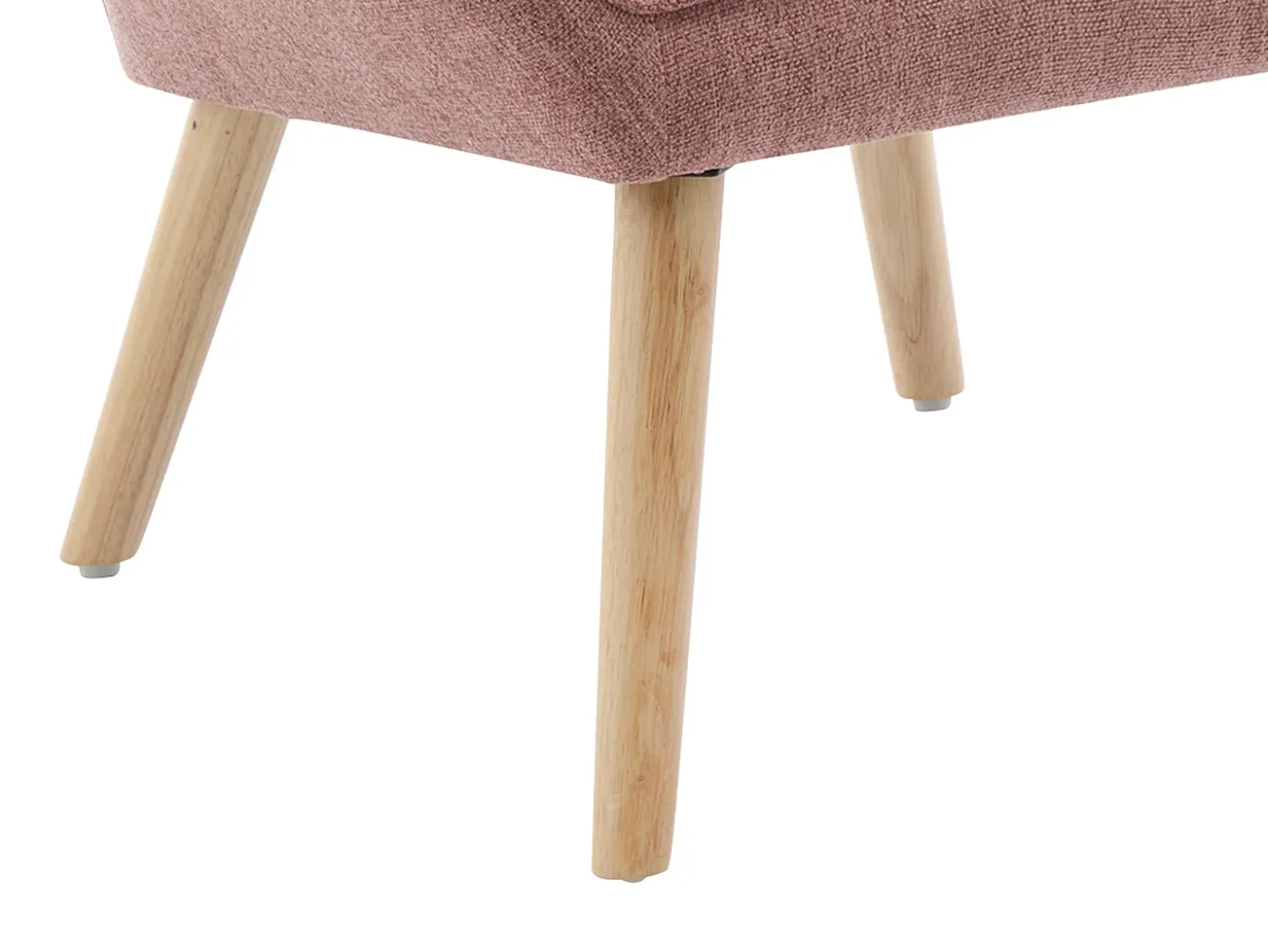 Poltrona em tecido cor-de-rosa matizado estilo escandinavo CASERTA
