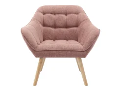 Poltrona em tecido cor-de-rosa matizado estilo escandinavo CASERTA