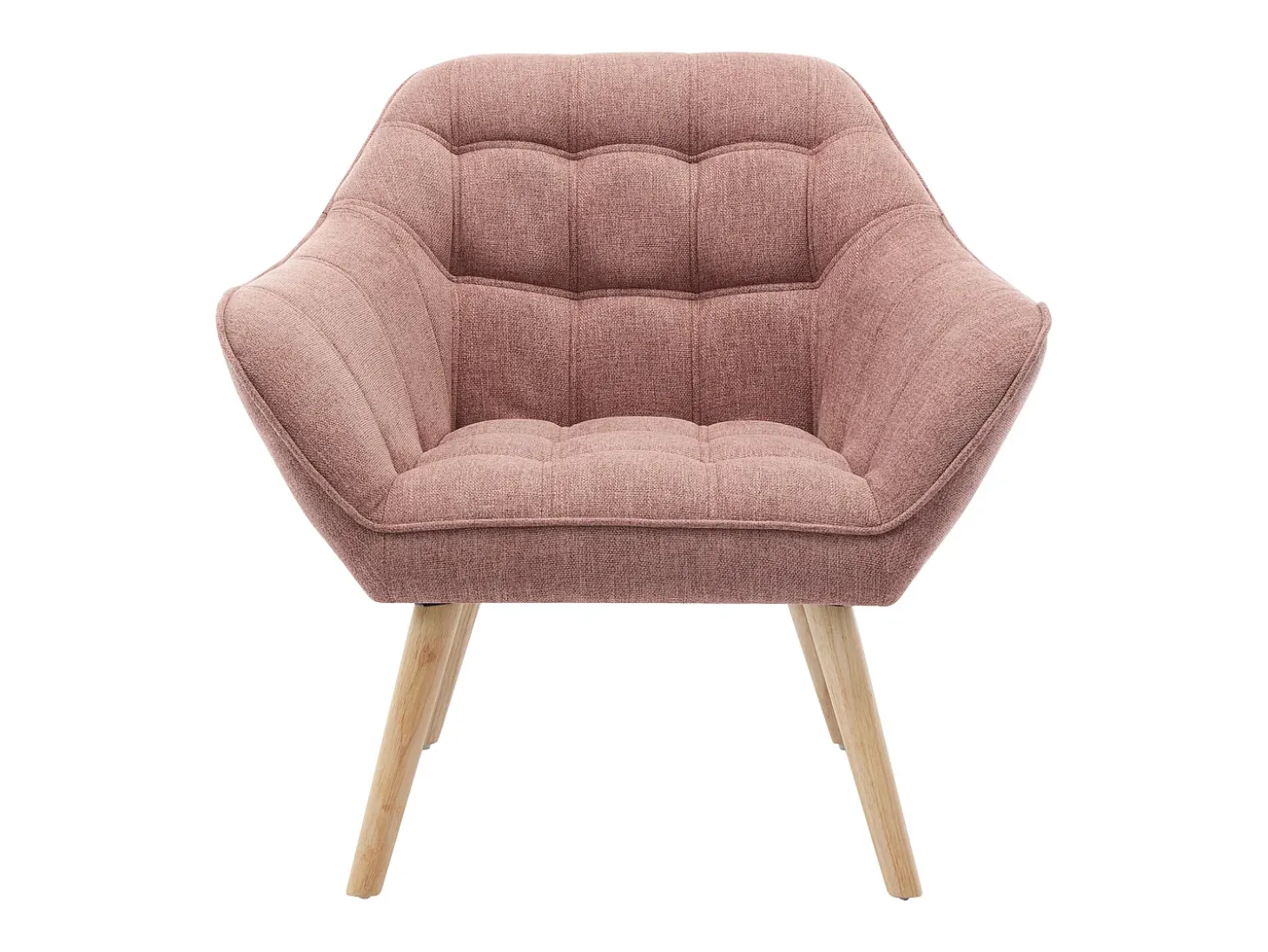 Poltrona em tecido cor-de-rosa matizado estilo escandinavo CASERTA