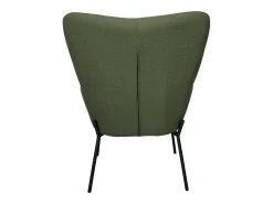 Poltrona em tecido de laço verde cáqui EIRA