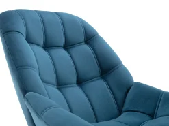 Poltrona em veludo azul-esverdeado estilo escandinavo LUOSTO