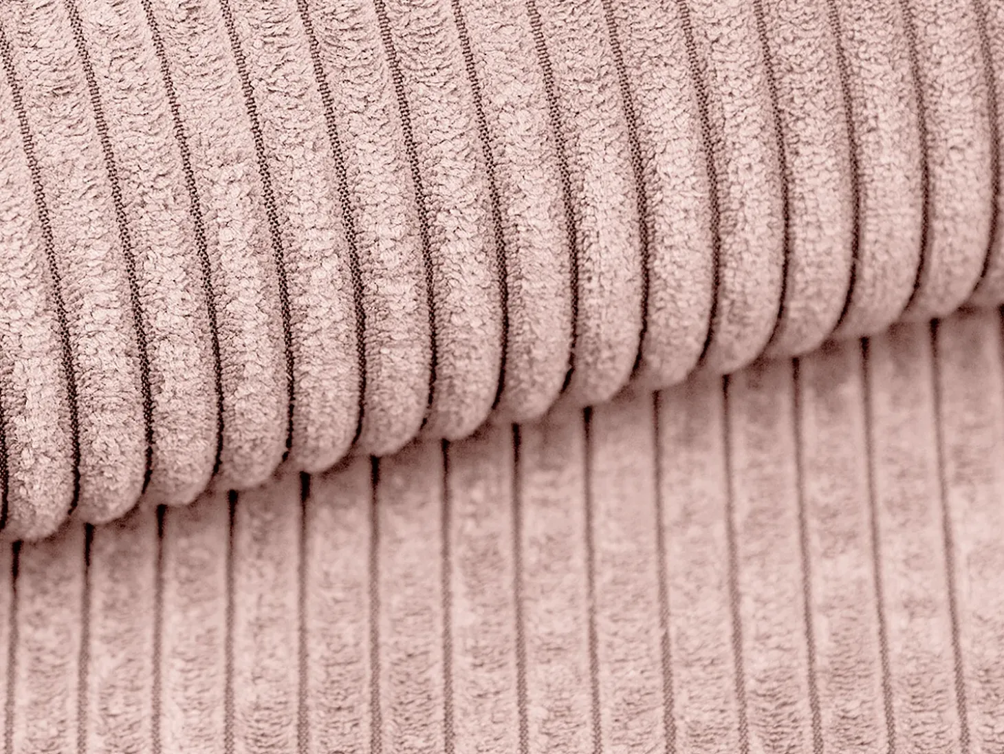 Poltrona em veludo canelado cor-de-rosa pó de estilo design AMELIA