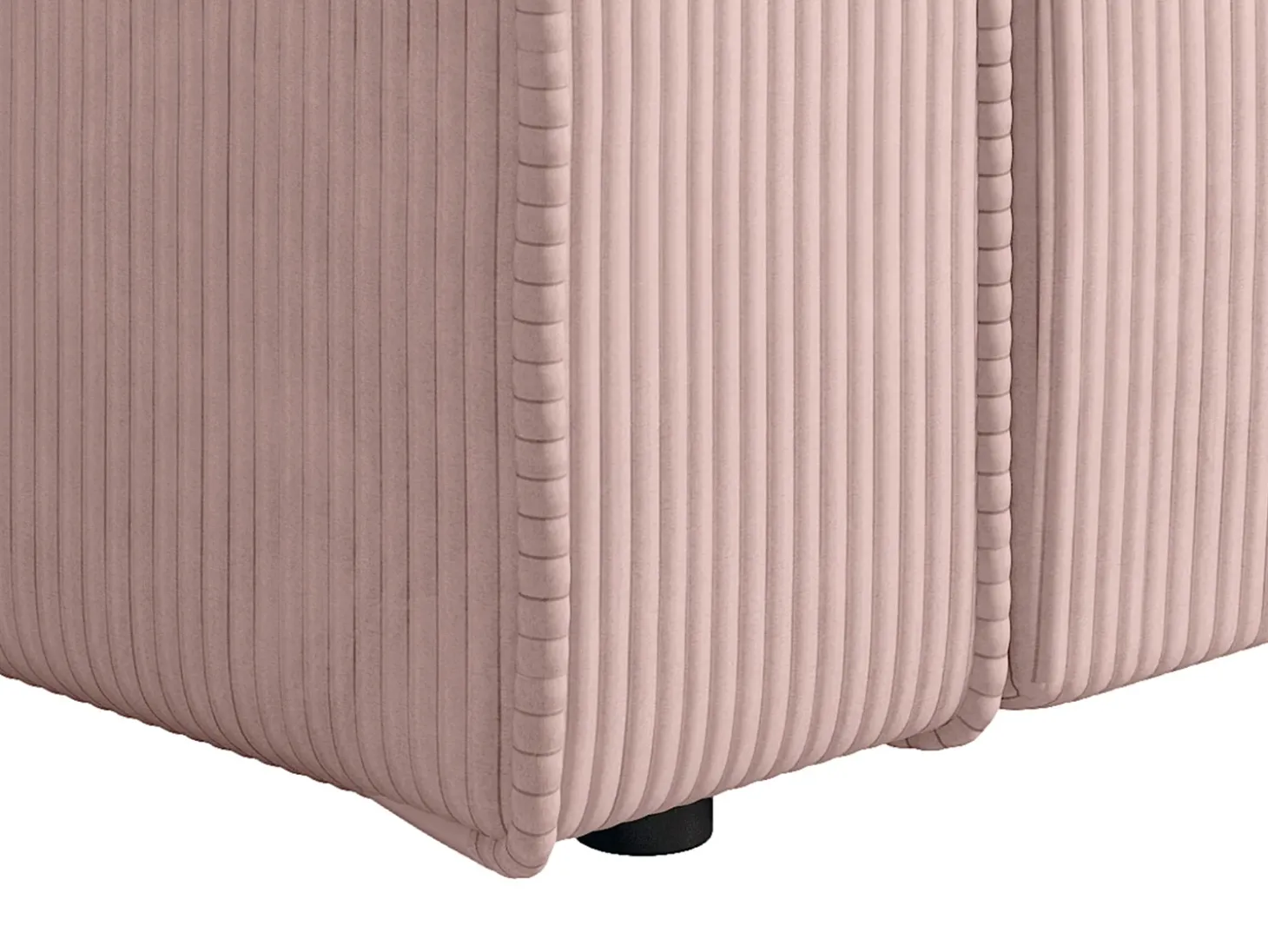 Poltrona em veludo canelado cor-de-rosa pó de estilo design AMELIA