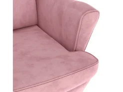 Poltrona em veludo cor-de-rosa