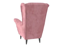 Poltrona em veludo cor-de-rosa