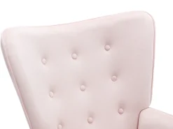 Poltrona em veludo cor-de-rosa de estilo escandinavo VATELY