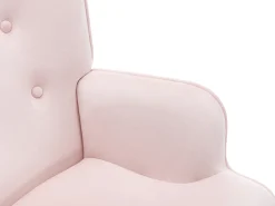 Poltrona em veludo cor-de-rosa de estilo escandinavo VATELY