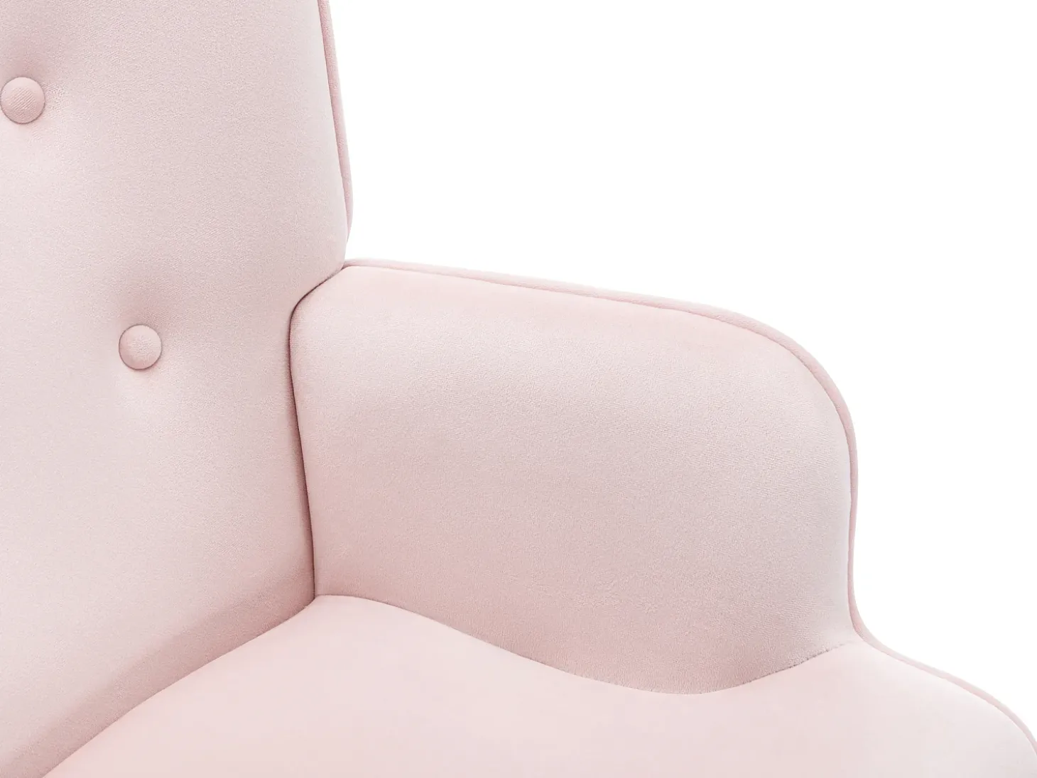 Poltrona em veludo cor-de-rosa de estilo escandinavo VATELY