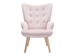 Poltrona em veludo cor-de-rosa de estilo escandinavo VATELY