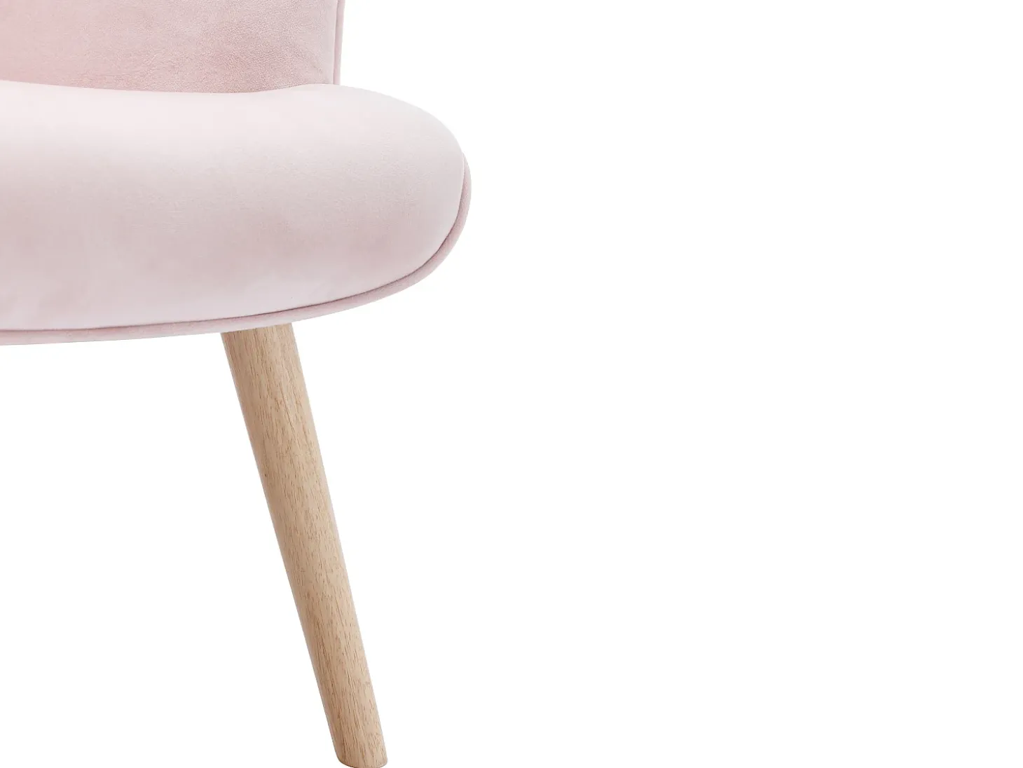 Poltrona em veludo cor-de-rosa de estilo escandinavo VATELY