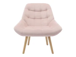 Poltrona em veludo cor-de-rosa estilo escandinavo capitonê LUOSTO