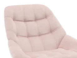 Poltrona em veludo cor-de-rosa estilo escandinavo capitonê LUOSTO