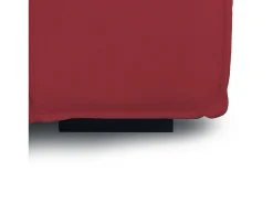 Poltrona Emanuela, Poltrona de sala, 100% Made in Italy, Poltrona relaxante em tecido acolchoado, 140x95h70 cm, Vermelho