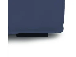 Poltrona Emanuela, Poltrona de sala, 100% Made in Italy, Poltrona relaxante em tecido acolchoado, 140x95h70 cm, Azul